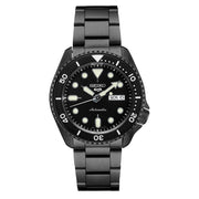 Seiko 5 Sports 24-Jewel Automatic Watch with Black Dial and Black PVD Bracelet #SRPD65