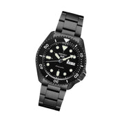 Seiko 5 Sports 24-Jewel Automatic Watch with Black Dial and Black PVD Bracelet #SRPD65