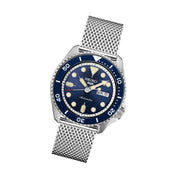 Seiko 5 Sports 24-Jewel Automatic Watch with Blue Dial and Mesh Bracelet #SRPD71