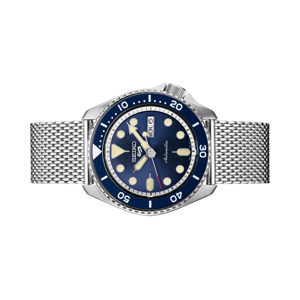 Seiko 5 Sports Automatic 24-Jewel Watch with Blue Dial #SRPD71