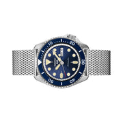 Seiko 5 Sports 24-Jewel Automatic Watch with Blue Dial and Mesh Bracelet #SRPD71