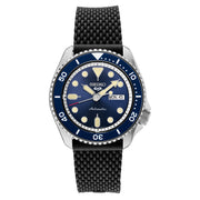 Seiko 5 Sports 24-Jewel Automatic Watch with Blue Dial and Silicone Strap #SRPD93