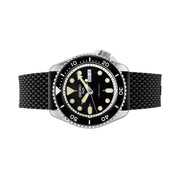 Seiko 5 Sports 24-Jewel Automatic Watch with Black Dial and Silicone Strap #SRPD93