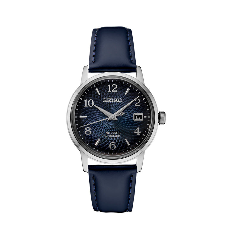 Seiko Presage Automatic Dress Watch with Blue Arabic Dial #SRPE43