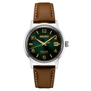 Seiko Presage Automatic Dress Watch with Green Arabic Dial and Gold Accents #SRPE45 zoom