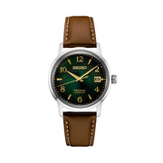 Seiko Presage Automatic Dress Watch with Green Arabic Dial and Gold Accents #SRPE45