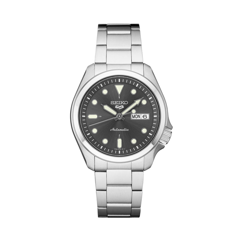 Seiko 5 Sports 24-Jewel Automatic Watch with Grey Dial and SS Bracelet #SRPE51
