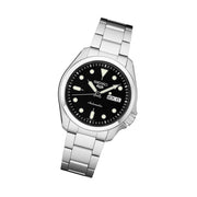 Seiko 5 Sports 24-Jewel Automatic Watch with Black Dial and SS Bracelet #SRPE55
