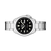 Seiko 5 Sports 24-Jewel Automatic Watch with Black Dial and SS Bracelet #SRPE55