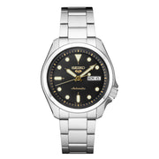 Seiko 5 Sports 24-Jewel Automatic Watch with Black Dial and SS Bracelet #SRPE57