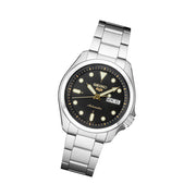 Seiko 5 Sports 24-Jewel Automatic Watch with Black Dial and SS Bracelet #SRPE57