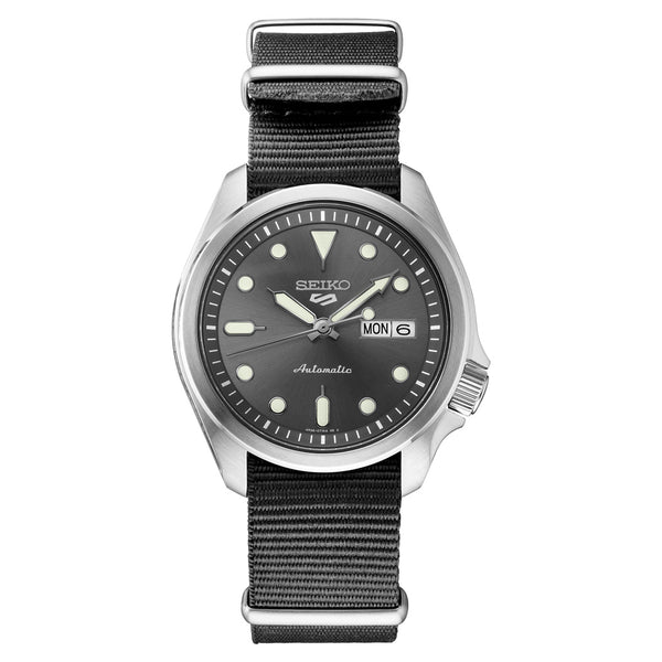 Seiko 5 Sports 24-Jewel Automatic Watch with Grey Dial and Band #SRPE61