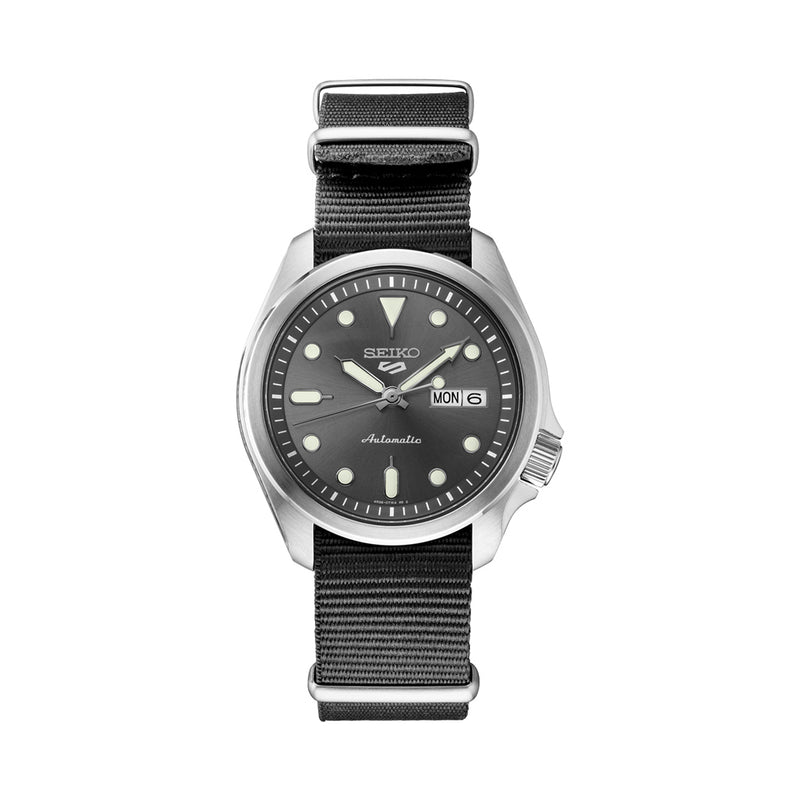 Seiko 5 Sports 24-Jewel Automatic Watch with Grey Dial and Band #SRPE61