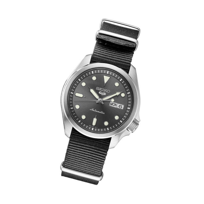 Seiko 5 Sports 24-Jewel Automatic Watch with Grey Dial and Band #SRPE61