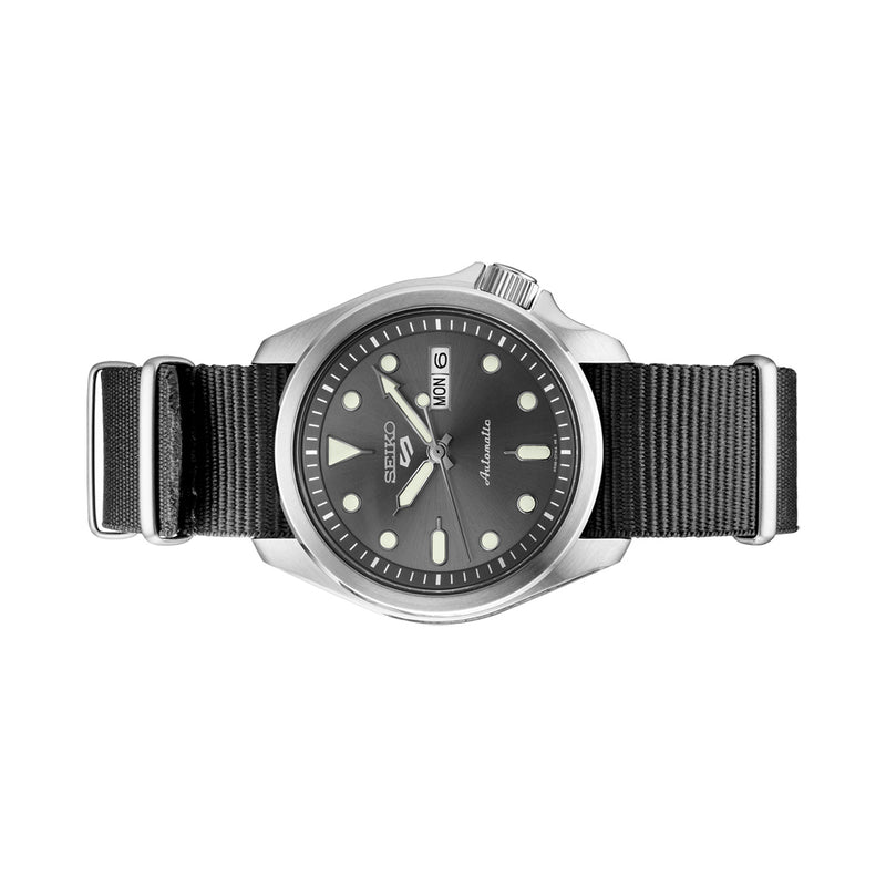 Seiko 5 Sports 24-Jewel Automatic Watch with Grey Dial and Band #SRPE61