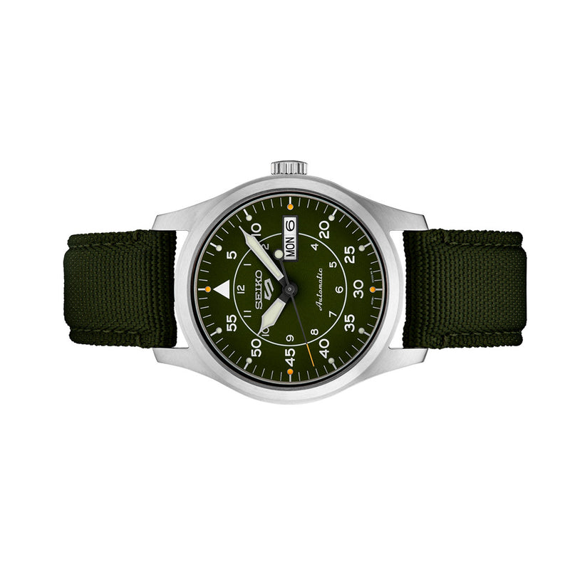 Seiko 5 Sports Automatic Field Watch with Green Dial #SRPH29 Side