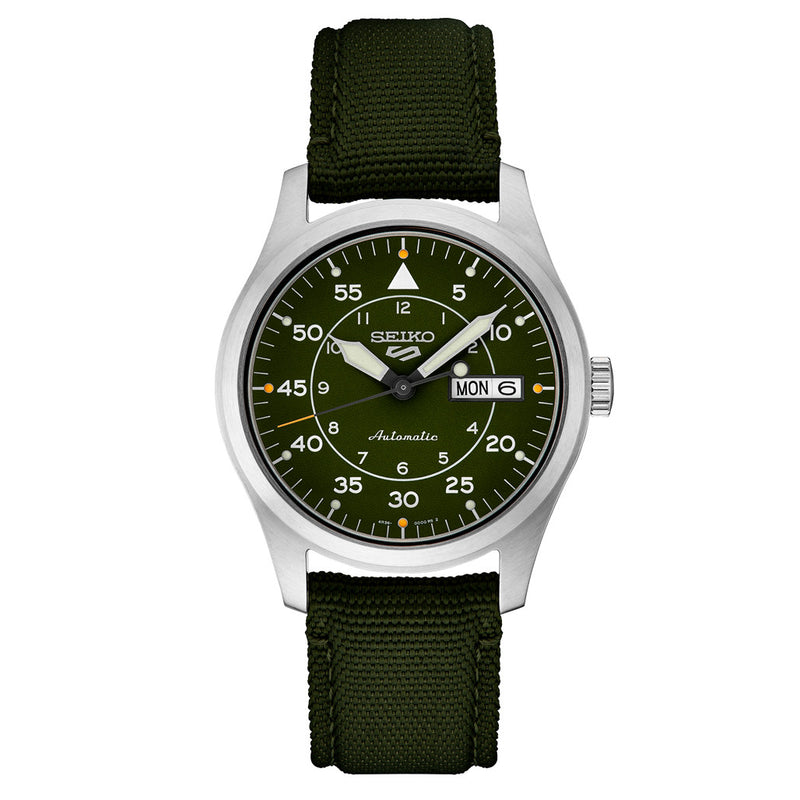 Seiko 5 Sports Automatic Field Watch with Green Dial #SRPH29 Zoom