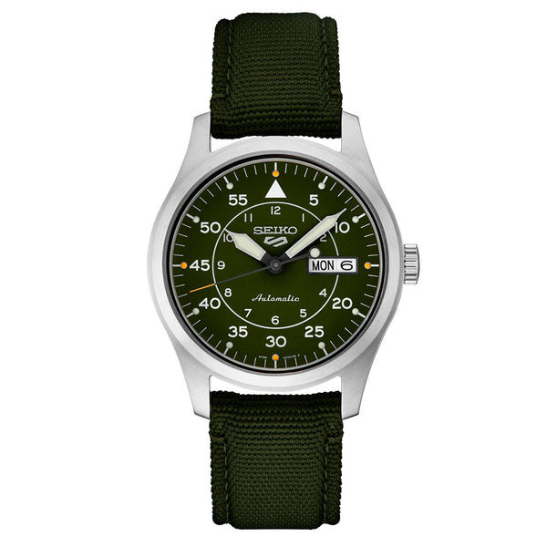 Seiko 5 Sports Automatic Field Watch with Green Dial #SRPH29 Zoom