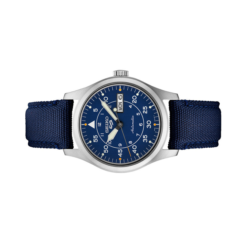 Seiko 5 Sports Automatic Field Watch with Blue Dial #SRPH31 Side