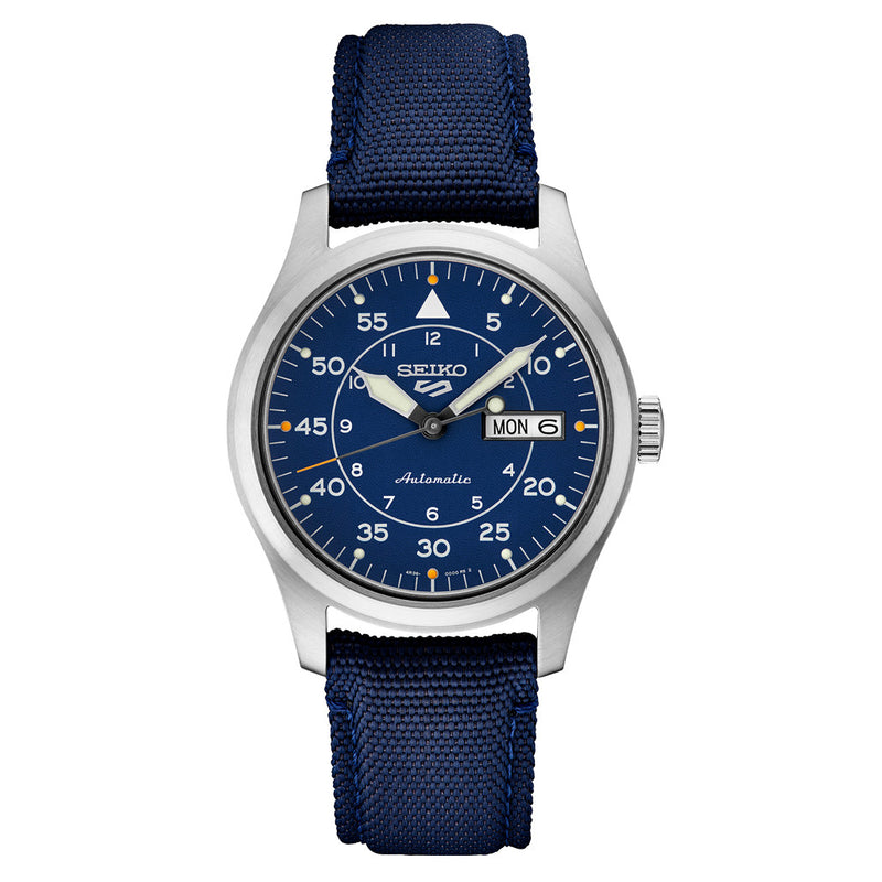 Seiko 5 Sports Automatic Field Watch with Blue Dial #SRPH31 Zoom