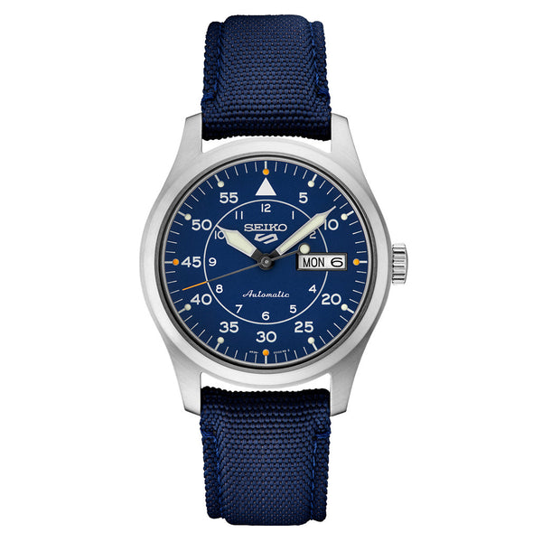 Seiko 5 Sports Automatic Field Watch with Blue Dial #SRPH31 Zoom