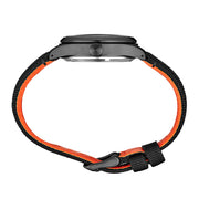 Seiko 5 Sports Automatic Field Watch with Black Ion Finish Black Dial #SRPH33 Crown
