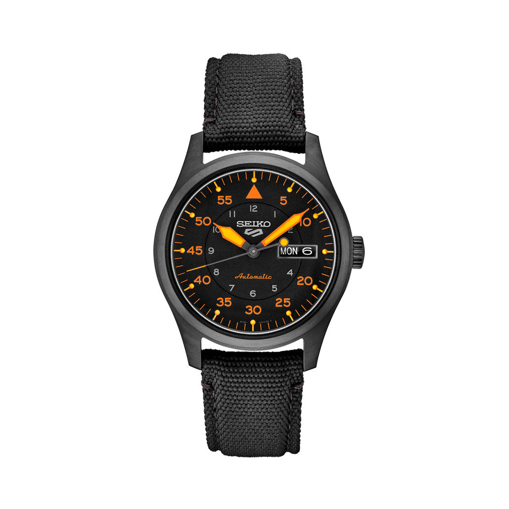 Seiko 5 Sports Automatic Field Watch with Black Ion Finish Black