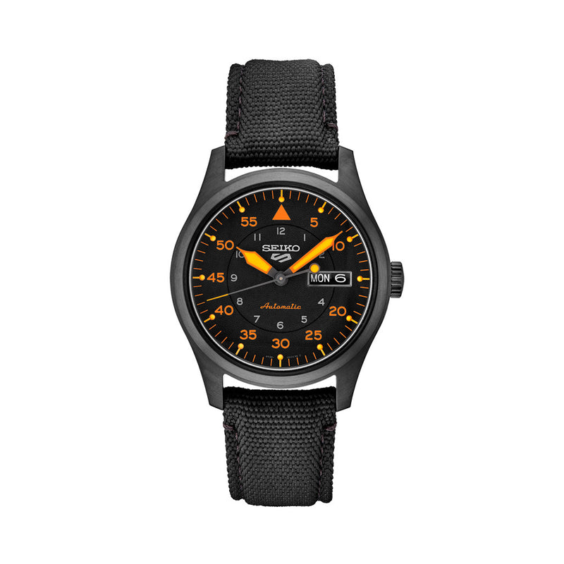 Seiko 5 Sports Automatic Field Watch with Black Ion Finish Black Dial #SRPH33