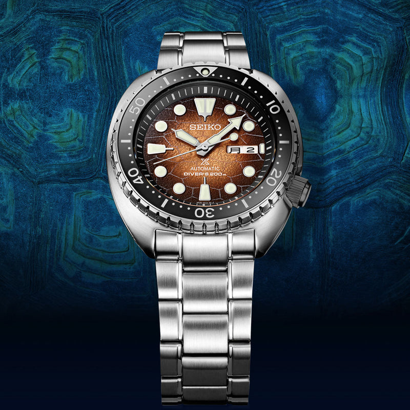 Seiko Prospex Special Edition Dive Watch with Patterned Brown Dial #SRPH55