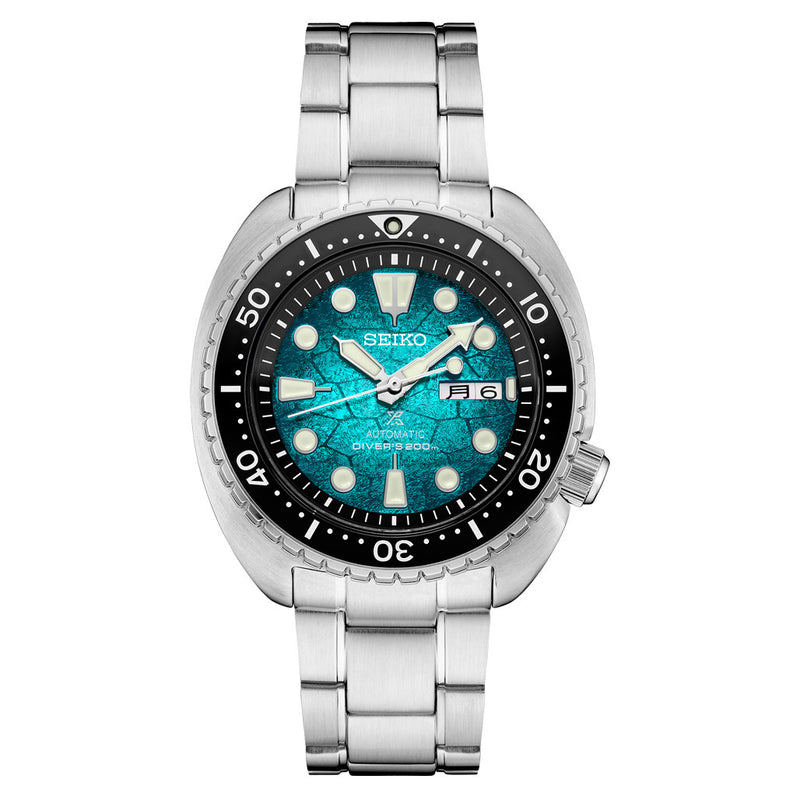 Seiko Prospex Special Edition Dive Watch with Patterned Turquoise Dial #SRPH57