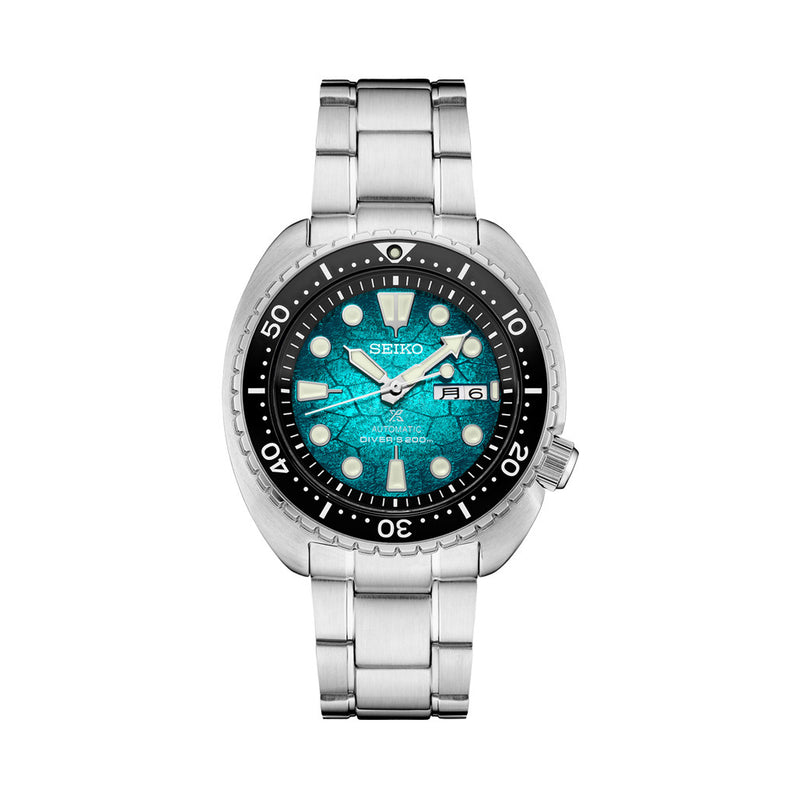 Seiko Prospex Special Edition Dive Watch with Patterned Turquoise Dial #SRPH57