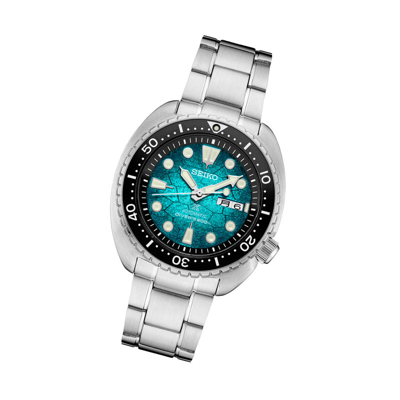 Seiko Prospex Special Edition Dive Watch with Patterned Turquoise Dial #SRPH57