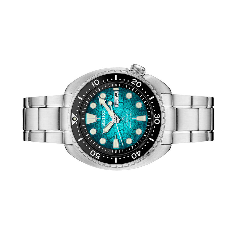 Seiko Prospex Special Edition Dive Watch with Patterned Turquoise Dial #SRPH57
