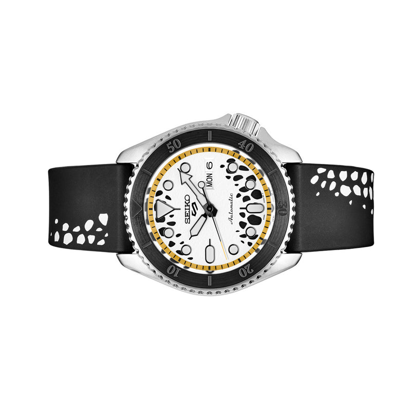 Seiko 5 Sports One Piece Trafalgar D. Water Law Limited Edition Watch #SRPH6 side