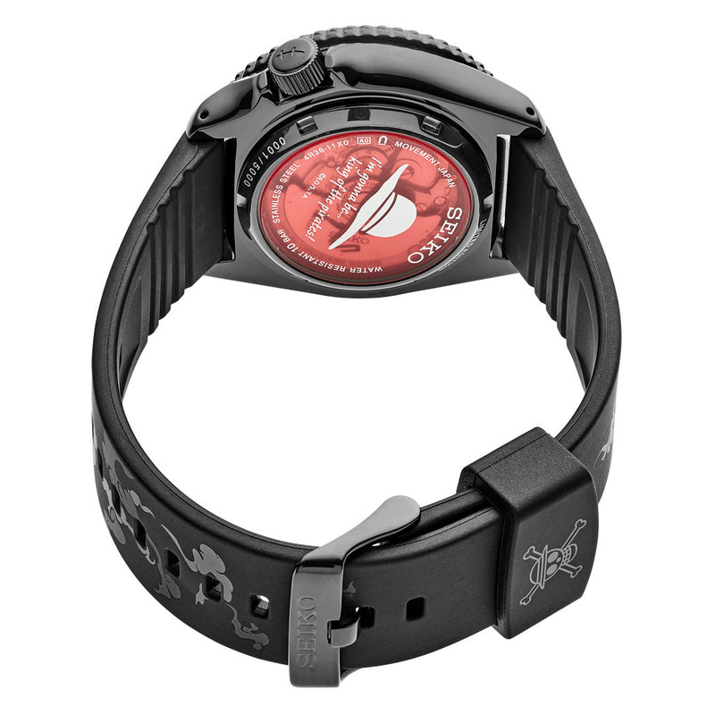 Seiko 5 Sports One Piece Monkey D. Luffy Limited Edition Watch #SRPH65 full case