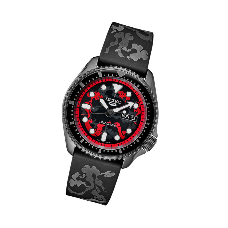 Seiko 5 Sports One Piece Monkey D. Luffy Limited Edition Watch #SRPH65 tilt