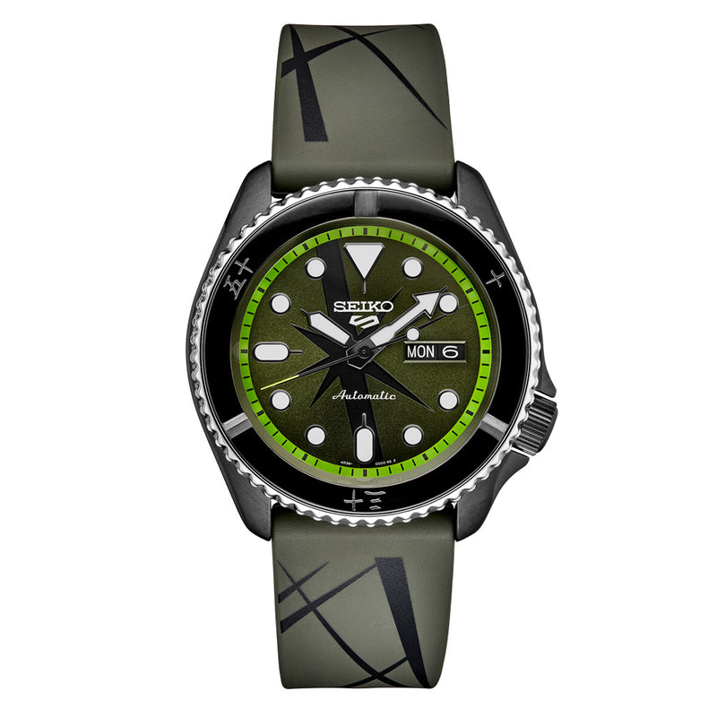 Seiko 5 Sports One Piece Roronoa Zoro Limited Edition Watch #SRPH67 zoom