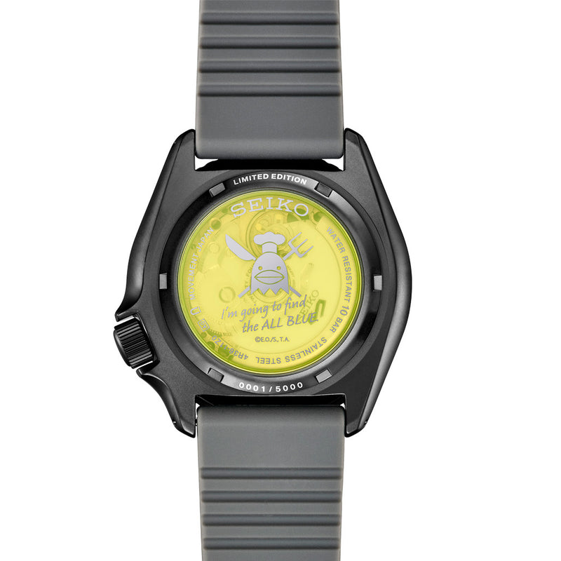 Seiko 5 Sports One Piece Vinsmoke Sanji Limited Edition Watch #SRPH69 back