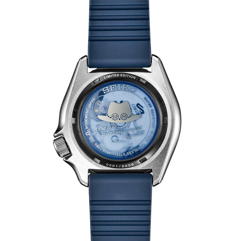 Seiko 5 Sports One Piece Sabo Limited Edition Watch #SRPH71 back