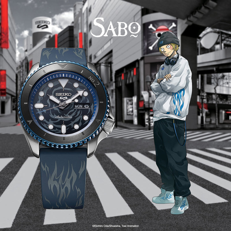 Seiko 5 Sports One Piece Sabo Limited Edition Watch #SRPH71 life