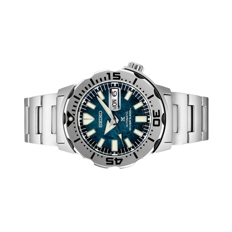 Seiko Prospex Monster "Save The Ocean Antarctica” Penguin Dial Dive Watch #SRPH75 Side