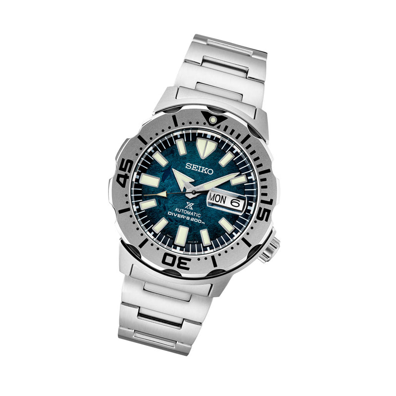 Seiko Prospex Monster "Save The Ocean Antarctica” Penguin Dial Dive Watch #SRPH75 Tilt