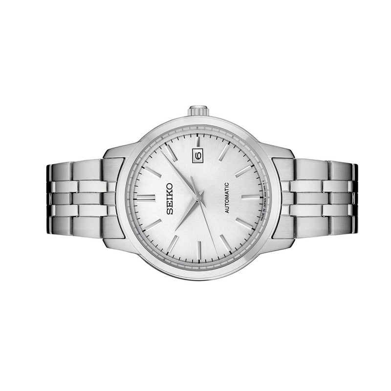 Seiko Essentials Automatic Dress Watch with White Sunray Dial #SRPH85 side