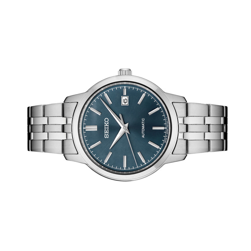 Seiko Essentials Automatic Dress Watch with Blue Sunray Dial #SRPH87 side