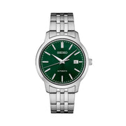 Seiko Essentials Automatic Dress Watch with Green Sunray Dial #SRPH89