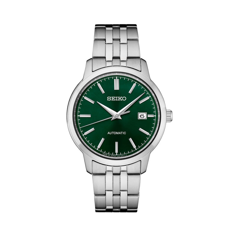 Seiko Essentials Automatic Dress Watch with Green Sunray Dial #SRPH89
