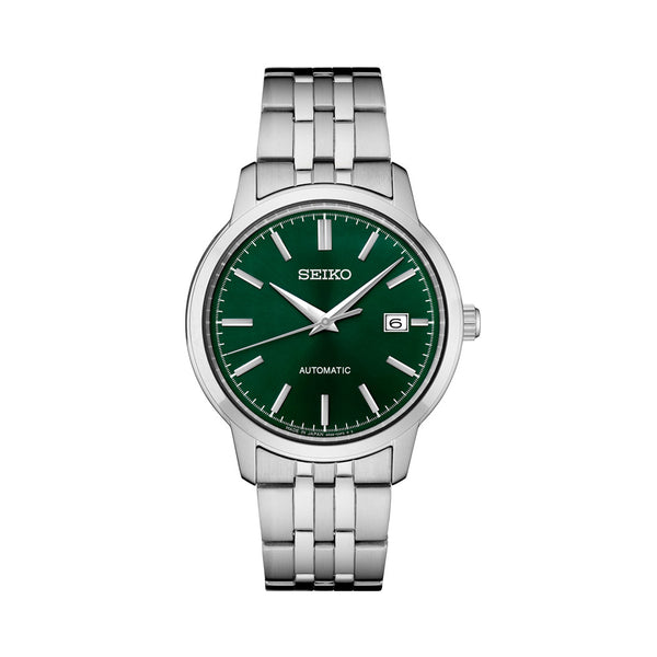 Seiko Essentials Automatic Dress Watch with Green Sunray Dial #SRPH89