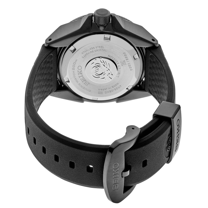 Seiko Prospex Black Series Limited Edition Night Vision Samurai #SRPH97 back