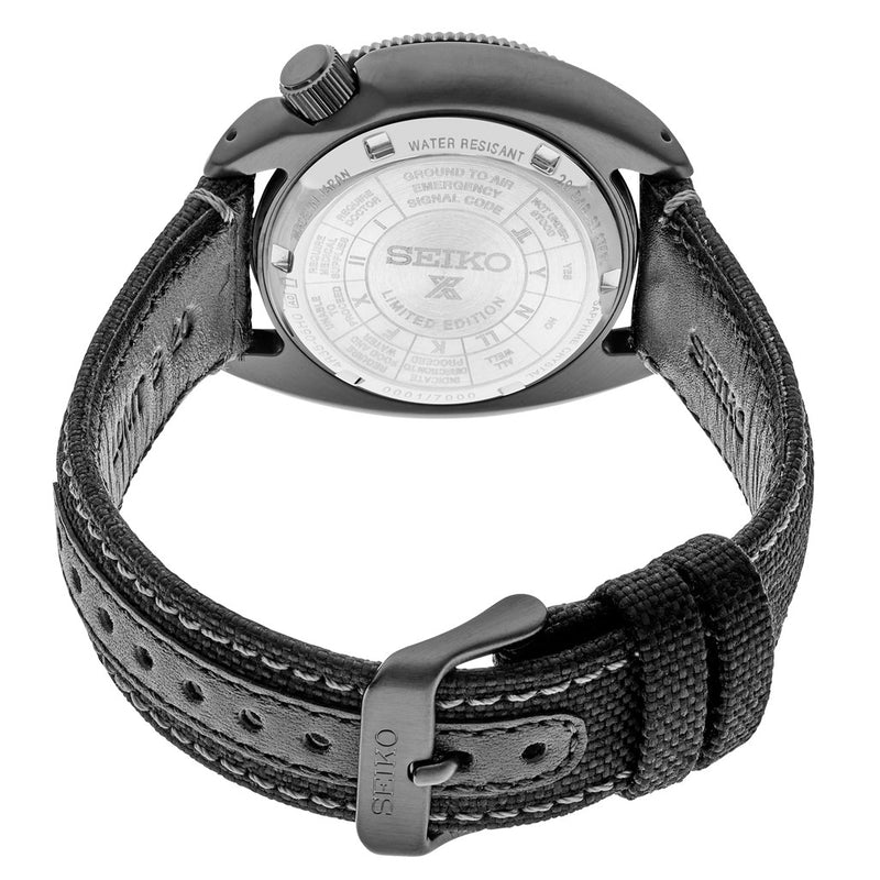 Seiko Prospex Black Series Limited Edition Night Vision Tortoise #SRPH99 back