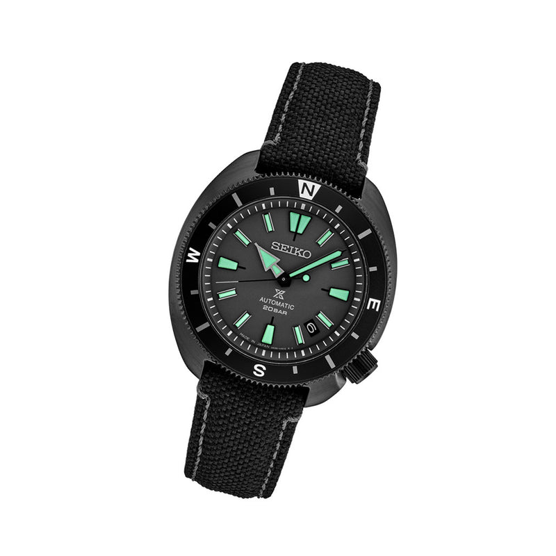 Seiko Prospex Black Series Limited Edition Night Vision Tortoise #SRPH99 tilt